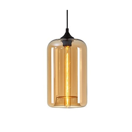 Lampadario a sospensione design bottiglia minimalista in ferro dipinto 1 luce