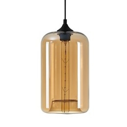 Lampadario a sospensione design bottiglia minimalista in ferro dipinto 1 luce