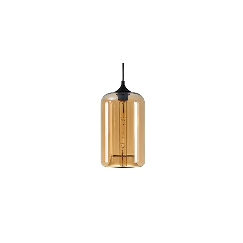 Lampadario a sospensione design bottiglia minimalista in ferro dipinto 1 luce