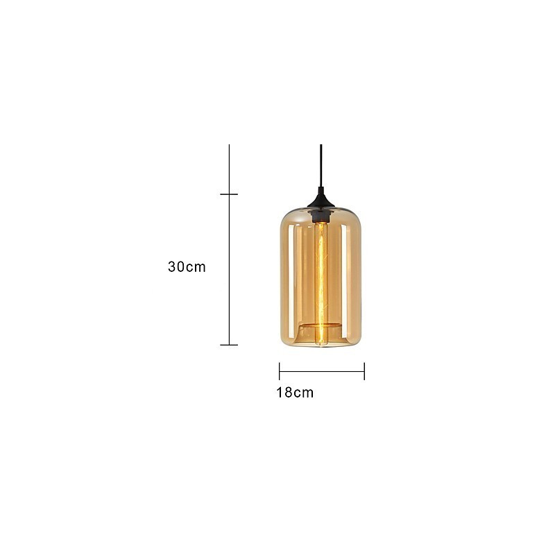 Lampadario a sospensione design bottiglia minimalista in ferro dipinto 1 luce