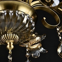 Dipinto rustico Lodge Caratteristica per designer Negozi interni in metallo Lampadario a 2 lampadine