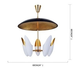 Lampadario moderno Breve arte a 5 luci con lampadine E14 incluse