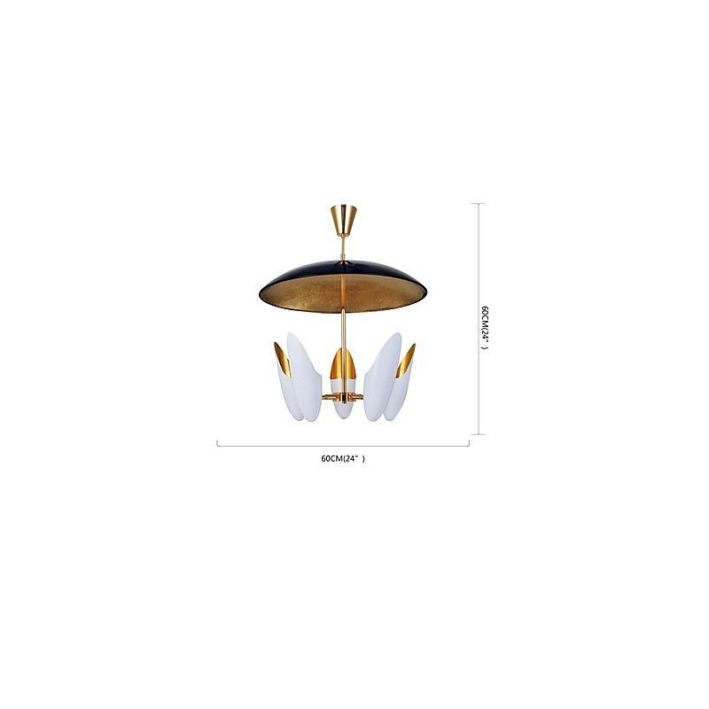 Lampadario moderno Breve arte a 5 luci con lampadine E14 incluse