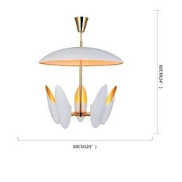 Lampadario moderno Breve arte a 5 luci con lampadine E14 incluse