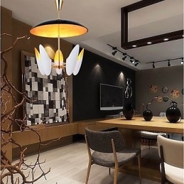 Lampadario moderno Breve arte a 5 luci con lampadine E14 incluse