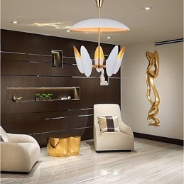 Lampadario moderno Breve arte a 5 luci con lampadine E14 incluse