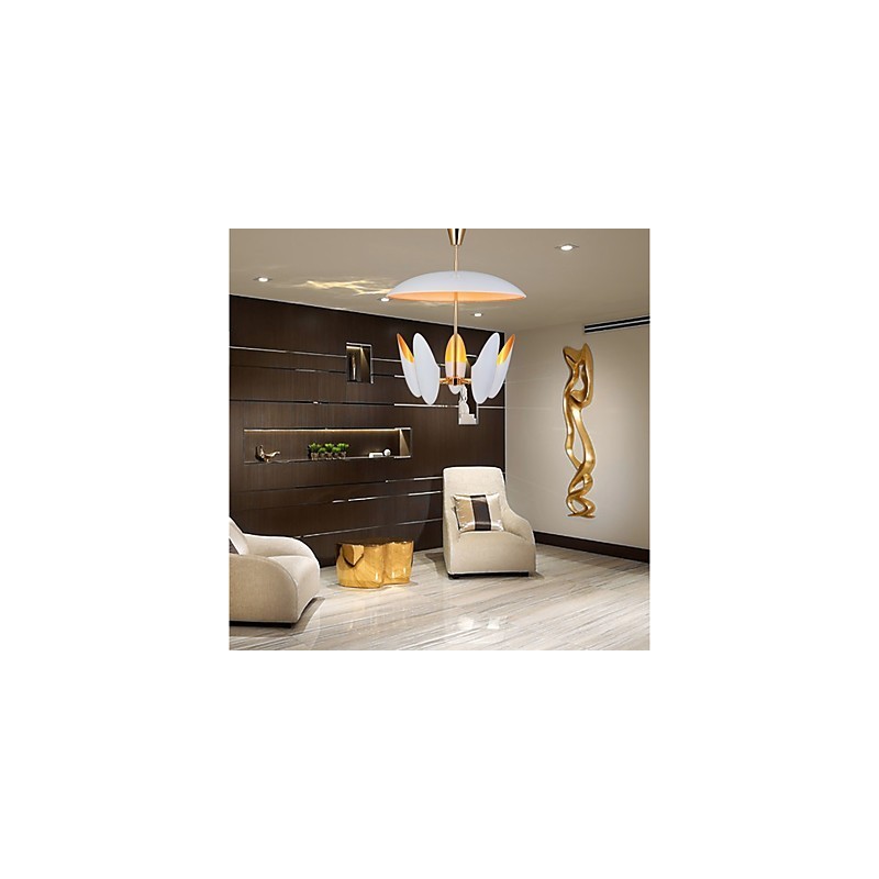 Lampadario moderno Breve arte a 5 luci con lampadine E14 incluse