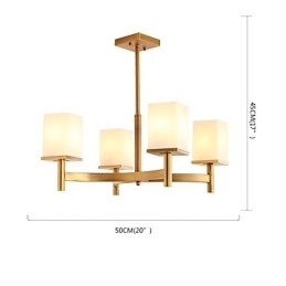 Lampadario moderno artistico mini 1 livello 4 lampadine E27 metallo vetro