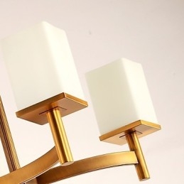 Lampadario moderno artistico mini 1 livello 4 lampadine E27 metallo vetro