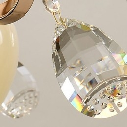 Lampadario moderno contemporaneo in metallo e cristallo, finitura galvanosteggiata, 3 luci E12/E14
