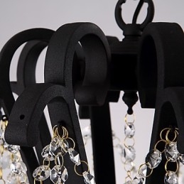 Lampadario in cristallo a 5 luci moderno classico rustico vintage retrò con lanterna e tamburo