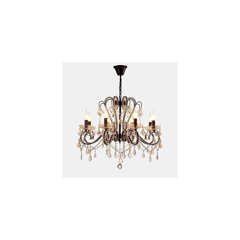 Lampadario a 8 luci in cristallo moderno contemporaneo rustico vintage retrò classico