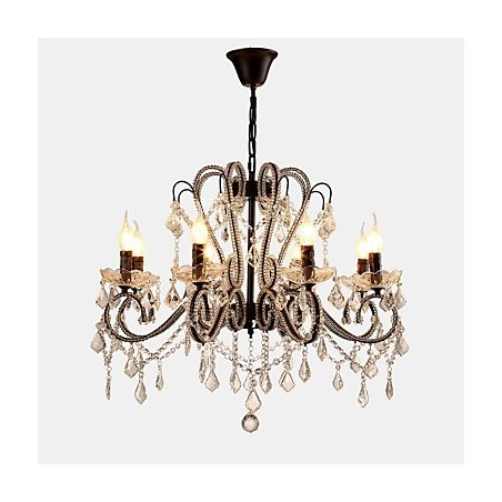 Lampadario a 8 luci in cristallo moderno contemporaneo rustico vintage retrò classico