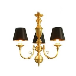 Lampadario classico country in ottone mini 3 lampadine