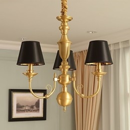 Lampadario classico country in ottone mini 3 lampadine