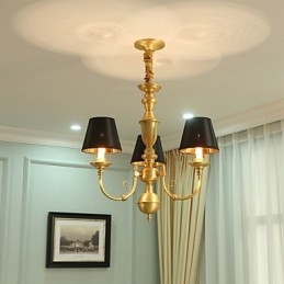 Lampadario classico country in ottone mini 3 lampadine