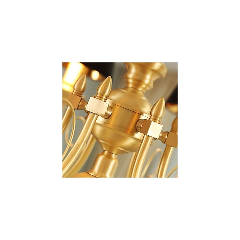 Lampadario classico country in ottone mini 3 lampadine