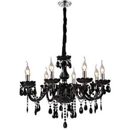 Lampadario moderno contemporaneo in cristallo con finitura galvanosteggiata