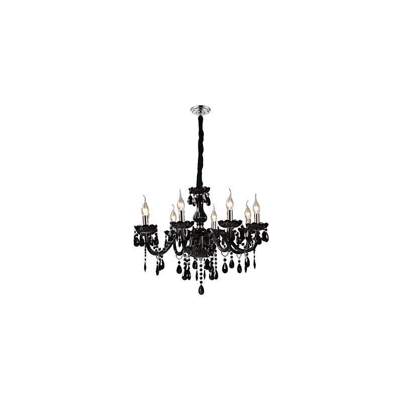 Lampadario moderno contemporaneo in cristallo con finitura galvanosteggiata