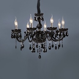 Lampadario moderno contemporaneo in cristallo con finitura galvanosteggiata