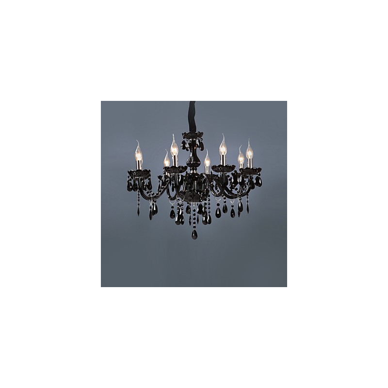 Lampadario moderno contemporaneo in cristallo con finitura galvanosteggiata