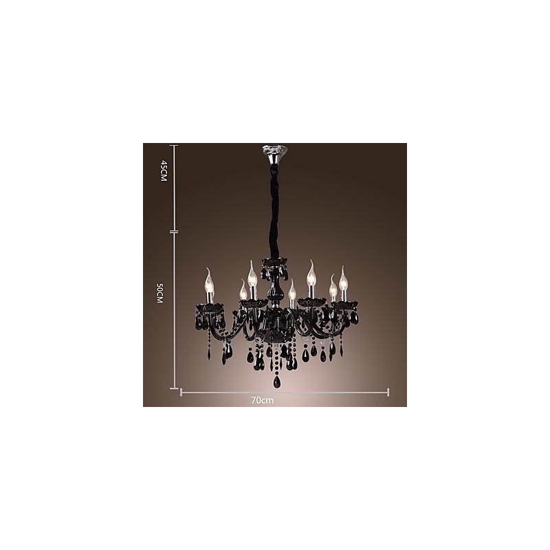 Lampadario moderno contemporaneo in cristallo con finitura galvanosteggiata