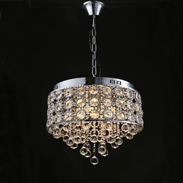 Lampadario moderno in cristallo trasparente Girasole K9 a 4 luci