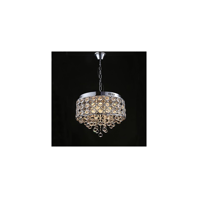 Lampadario moderno in cristallo trasparente Girasole K9 a 4 luci
