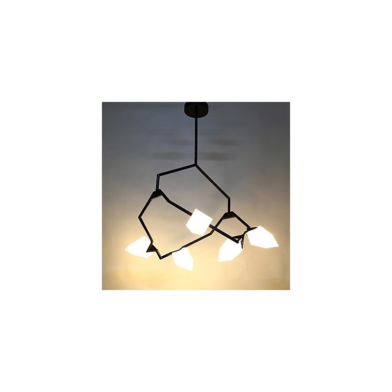 Lampadario moderno in metallo e vetro pesca a 5 luci