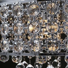 Lampadario moderno in cristallo trasparente Girasole K9 a 4 luci