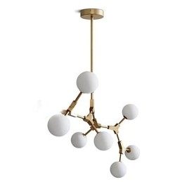 Lampadario a sospensione classico mini in legno e bambù
