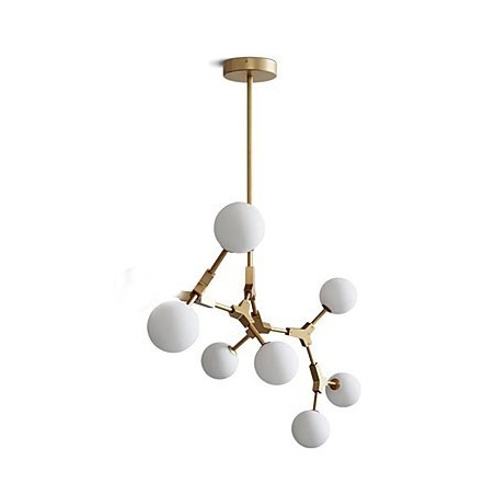 Lampadario a sospensione classico mini in legno e bambù