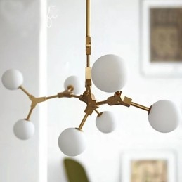 Lampadario a sospensione classico mini in legno e bambù