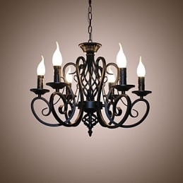 Lampadario classico stile candela 6 luci E12/E14