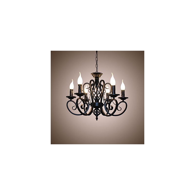 Lampadario classico stile candela 6 luci E12/E14