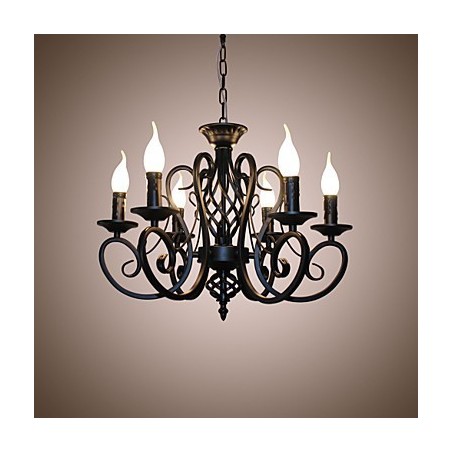 Lampadario classico stile candela 6 luci E12/E14
