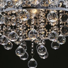 Lampadario moderno in cristallo trasparente Girasole K9 a 4 luci