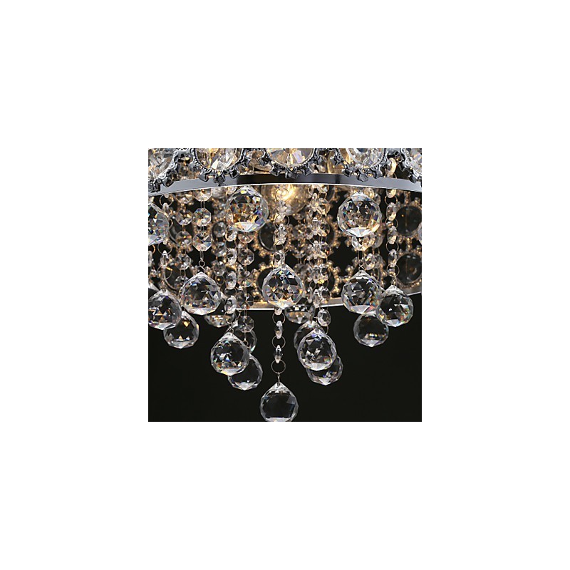 Lampadario moderno in cristallo trasparente Girasole K9 a 4 luci