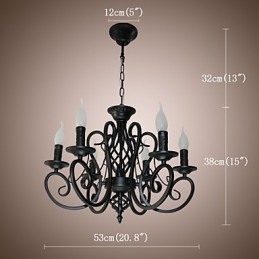 Lampadario classico stile candela 6 luci E12/E14