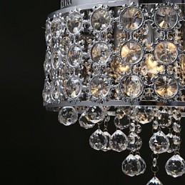 Lampadario moderno in cristallo trasparente Girasole K9 a 4 luci