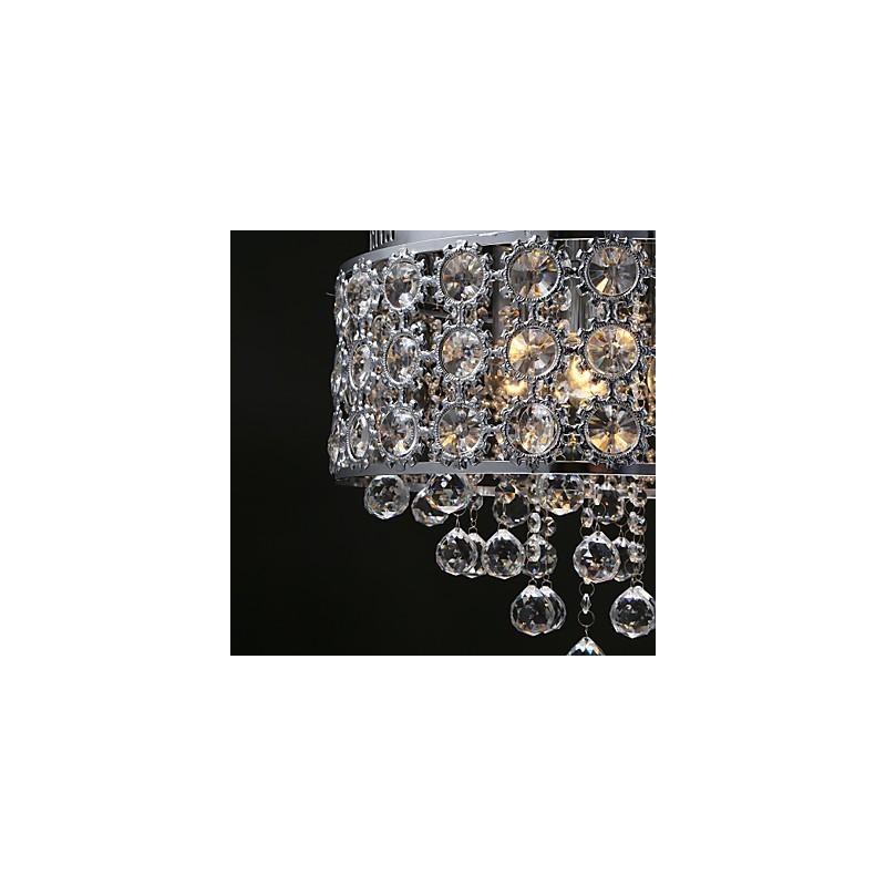 Lampadario moderno in cristallo trasparente Girasole K9 a 4 luci
