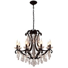 Lampadario in cristallo a 8 luci moderno classico rustico vintage retrò lanterna tamburo