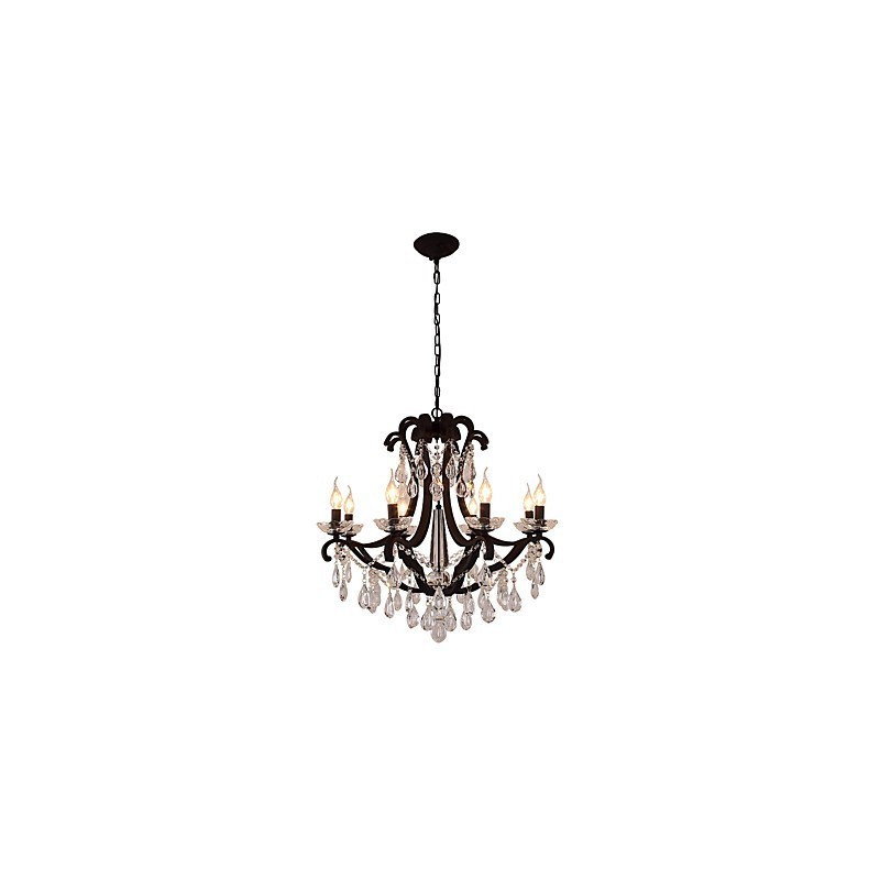 Lampadario in cristallo a 8 luci moderno classico rustico vintage retrò lanterna tamburo