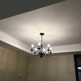 Lampadario artistico chic e moderno in metallo stile candela 6 lampadine