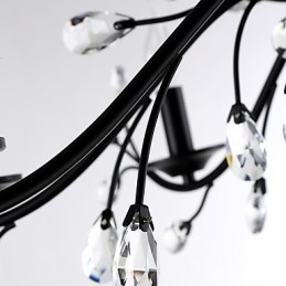 Lampadario in cristallo a 6 luci dipinto