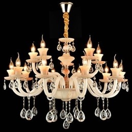 Lampadario da pranzo in metallo con cristallo, stile moderno contemporaneo, elettroplaccato, mini