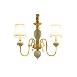 Lampadario classico tradizionale in ottone a 3 lampadine mini in metallo