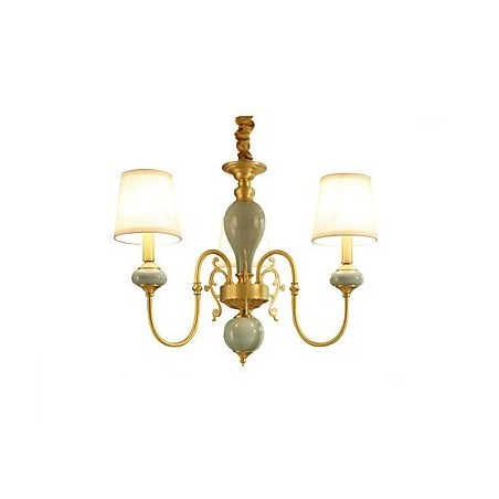 Lampadario classico tradizionale in ottone a 3 lampadine mini in metallo