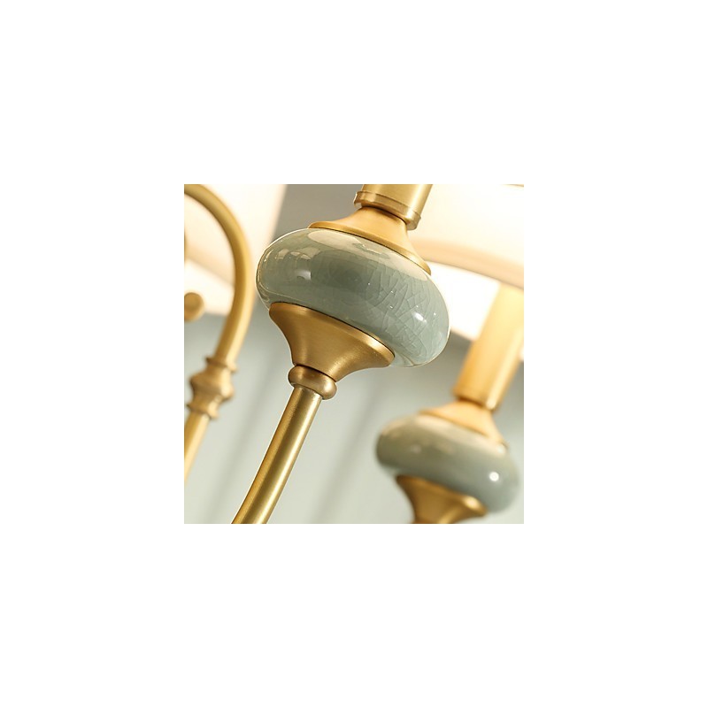 Lampadario classico tradizionale in ottone a 3 lampadine mini in metallo