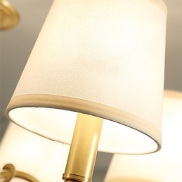 Lampadario classico tradizionale in ottone a 3 lampadine mini in metallo